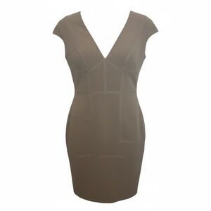 Ellie Saab Resort Collection Tan Midi Dress